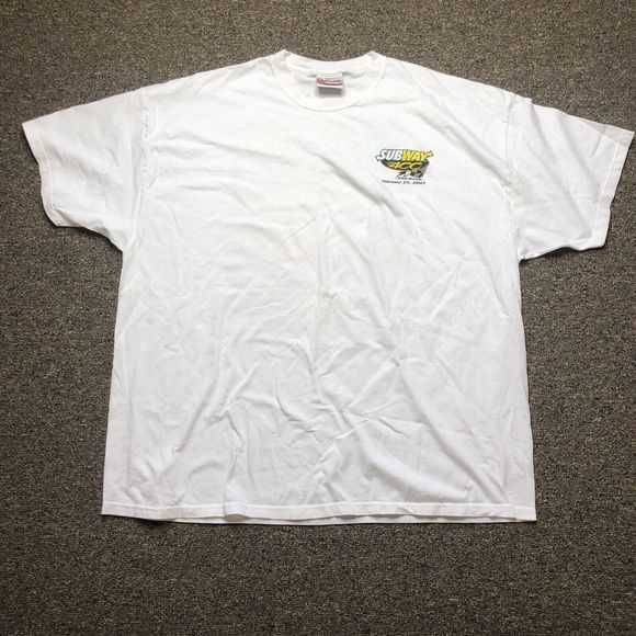 VINTAGE Nascar Shirt Men Adult 2XL Short Sleeve 2004 Subway Series Subway 400 - Picture 1 of 10